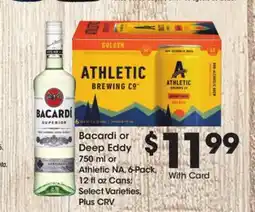 Ralphs Bacardi or Deep Eddy offer