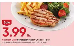 Stater Bros Boneless Pork Loin Chops or Roast offer