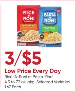 Stater Bros Rice-A-Roni or Pasta-Roni offer