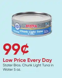 Stater Bros Stater Bros. Chunk Light Tuna in Water offer