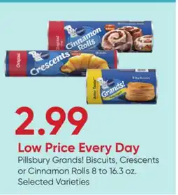Stater Bros Pillsbury Grands! Biscuits, Crescents or Cinnamon Rolls offer