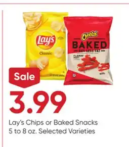 Stater Bros Lay's Chips or Baked Snacks offer