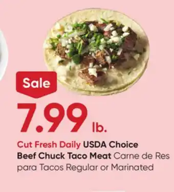 Stater Bros Cut Fresh Daily USDA Choice Beef Chuck Taco Meat offer