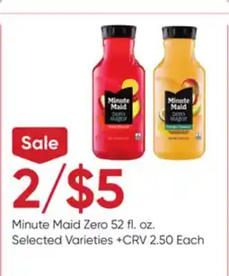 Stater Bros Minute Maid Zero offer