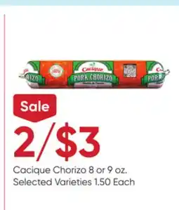 Stater Bros Cacique Chorizo offer