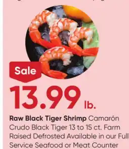 Stater Bros Raw Black Tiger Shrimp offer