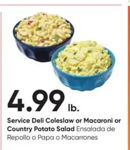 Stater Bros Service Deli Coleslaw or Macaroni or Country Potato Salad offer