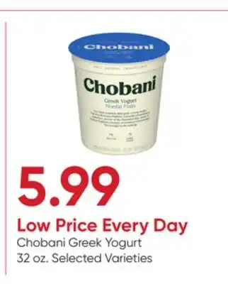 Stater Bros Chobani Greek Yogurt offer