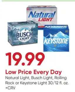 Stater Bros Natural Light, Busch Light, Rolling Rock or Keystone Light offer