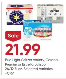 Stater Bros Bud Light Seltzer Variety, Corona Premier or Estrella Jalisco offer