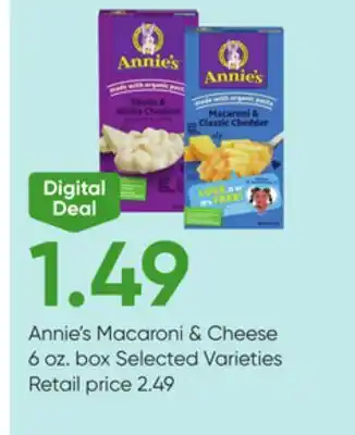 Stater Bros Annie's Macaroni & Cheese offer