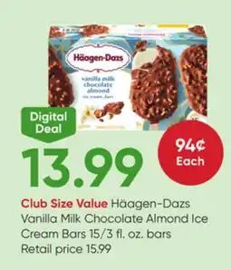 Stater Bros Häagen-Dazs Vanilla Milk Chocolate Almond Ice Cream Bars offer