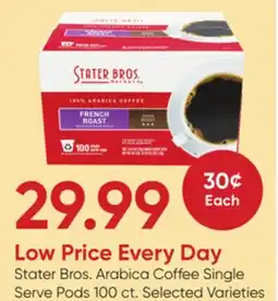 Stater Bros Stater Bros. Arabica Coffee Single Serve Pods offer