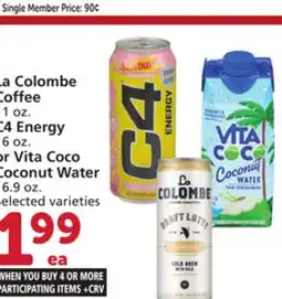 Albertsons La Colombe Coffee 11 oz. C4 Energy 16 oz. or Vita Coco Coconut Water 16.9 oz offer