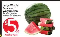 Albertsons Large Whole Seedless Watermelon offer