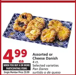 Albertsons Assorted or Cheese Danish offer