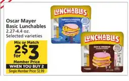 Albertsons Oscar Mayer Basic Lunchables offer