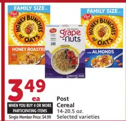 Albertsons Post Cereal offer