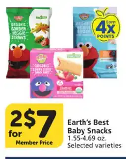 Albertsons Earth's Best Baby Snacks offer