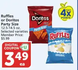 Albertsons Ruffles or Doritos Party Size offer