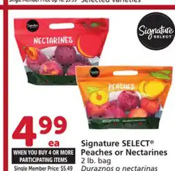 Albertsons Signature SELECT Peaches or Nectarines 2 lb. bag offer