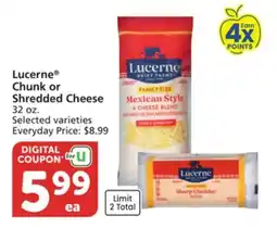 Albertsons Lucerne Chunk or Shredded Cheese offer