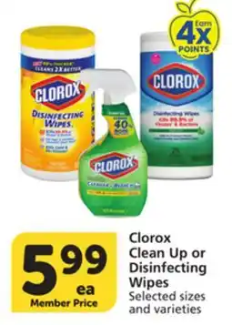 Albertsons Clorox Clean Up or Disinfecting Wipes offer