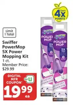 Albertsons Swiffer PowerMop 5X Power Mopping Kit offer