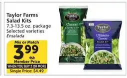 Albertsons Taylor Farms Salad Kits offer