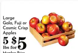 Pavilions Large Gala, Fuji or Cosmic Crisp Apples offer
