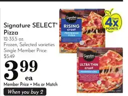 Pavilions Signature SELECT Pizza offer
