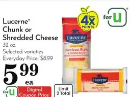Pavilions Lucerne Chunk or Shredded Cheese offer