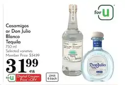 Pavilions Casamigos or Don Julio Blanco Tequila offer