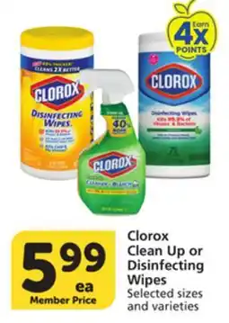Pavilions Clorox Clean Up or Disinfecting Wipes offer