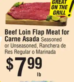 Smart & Final Beef Loin Flap Meat for Carne Asada offer