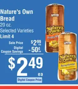 Smart & Final Nature's Own Bread offer