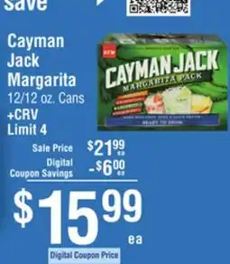 Smart & Final Cayman Jack Margarita offer