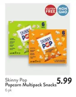 Fresh Thyme Skinny Pop Popcorn Multipack Snacks offer