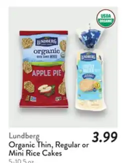 Fresh Thyme Lundberg Organic Thin, Regular or Mini Rice Cakes offer