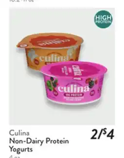 Fresh Thyme Culina Non-Dairy Protein Yogurts offer