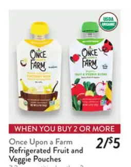 Fresh Thyme Once Upon a Farm Refrigerated Fruit and Veggie Pouches offer