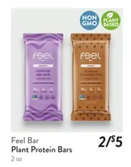 Fresh Thyme Feel Bar Plant Protein Bars offer