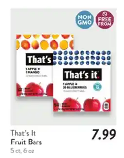 Fresh Thyme That's It Fruit Bars offer