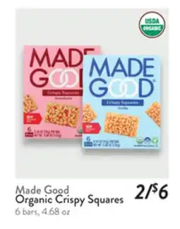 Fresh Thyme Made Good Organic Crispy Squares offer