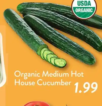 Fresh Thyme Organic Medium Hot House Cucumber offer