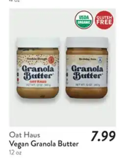 Fresh Thyme Oat Haus Vegan Granola Butter offer