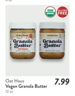 Fresh Thyme Oat Haus Vegan Granola Butter offer