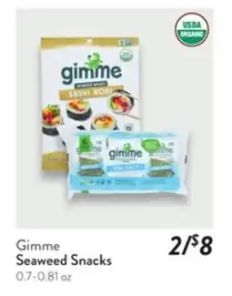 Fresh Thyme Gimme Seaweed Snacks offer