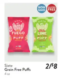Fresh Thyme Siete Grain Free Puffs offer