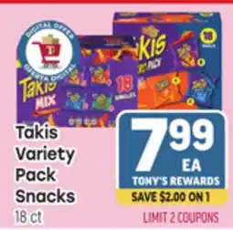 Tony’s Fresh Market Takis Variety Pack Snacks offer